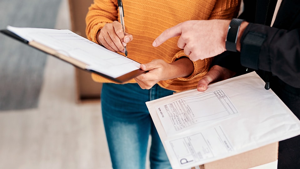 People reviewing documents